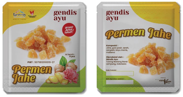 Permen Jahe Kemasan Sachet isi 8 Pcs