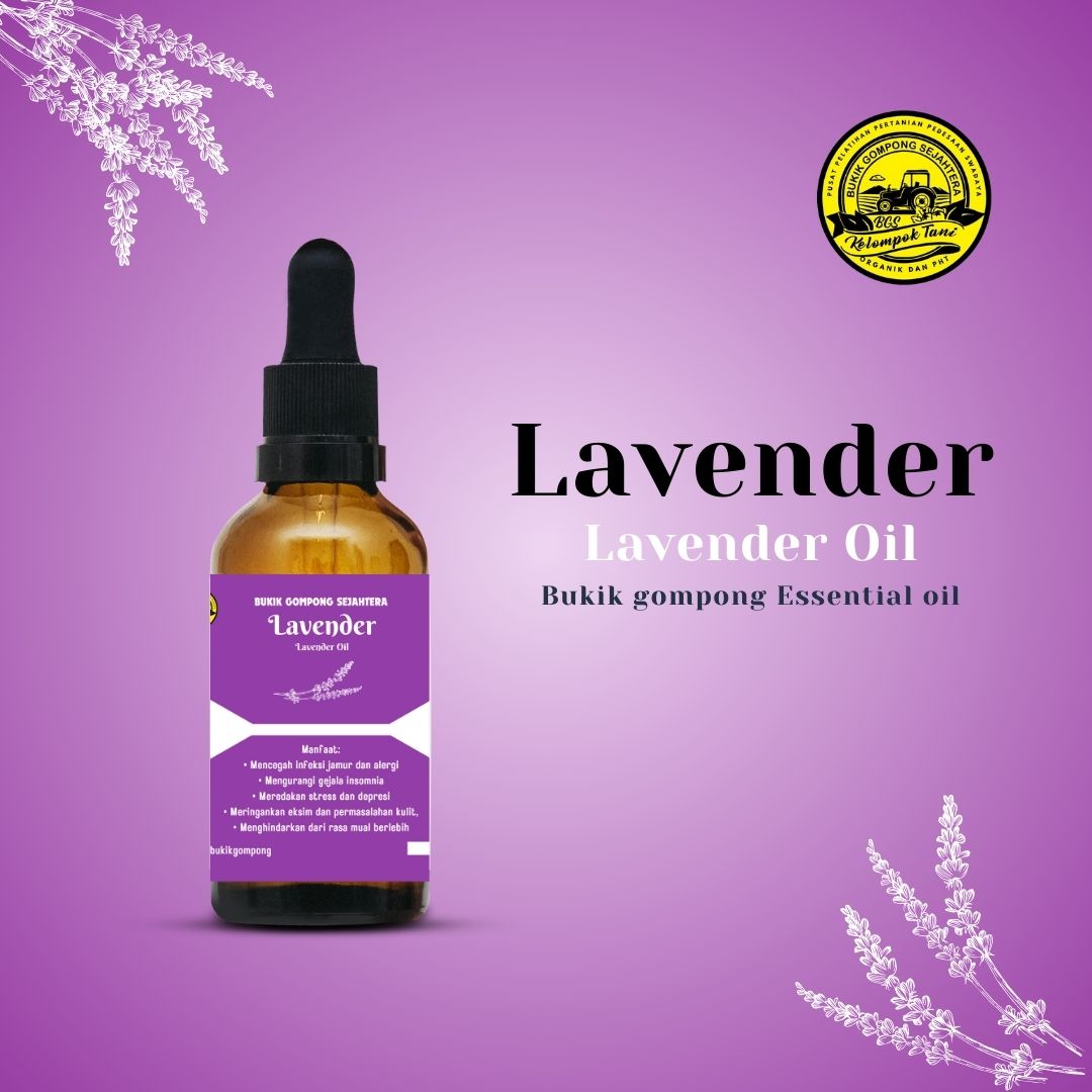 Lavender Oil 100% Pure Essential Oil  Ukuran : 10ml, 20ml, 30ml (Rp. 10.000/ml)