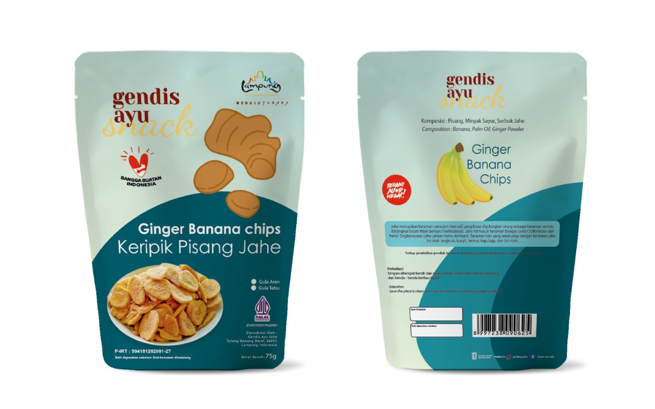 Keripik Pisang Rasa Jahe Kemasan 200 g