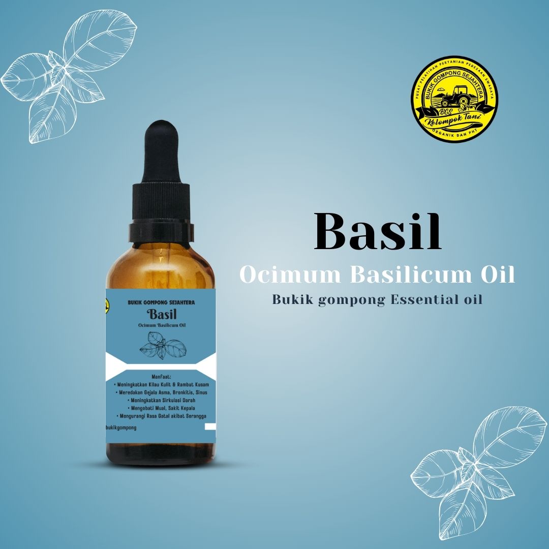 Ocimum Basilicum Oil 100% Pure Essential Oil  Ukuran : 10ml, 20ml, 30ml (Rp. 10.000/ml)