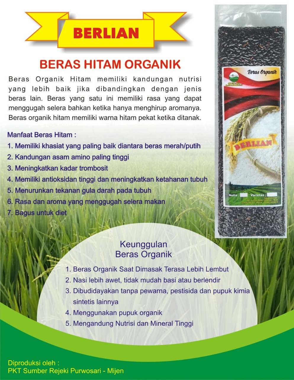 BERAS HITAM ORGANIK BERLIAN