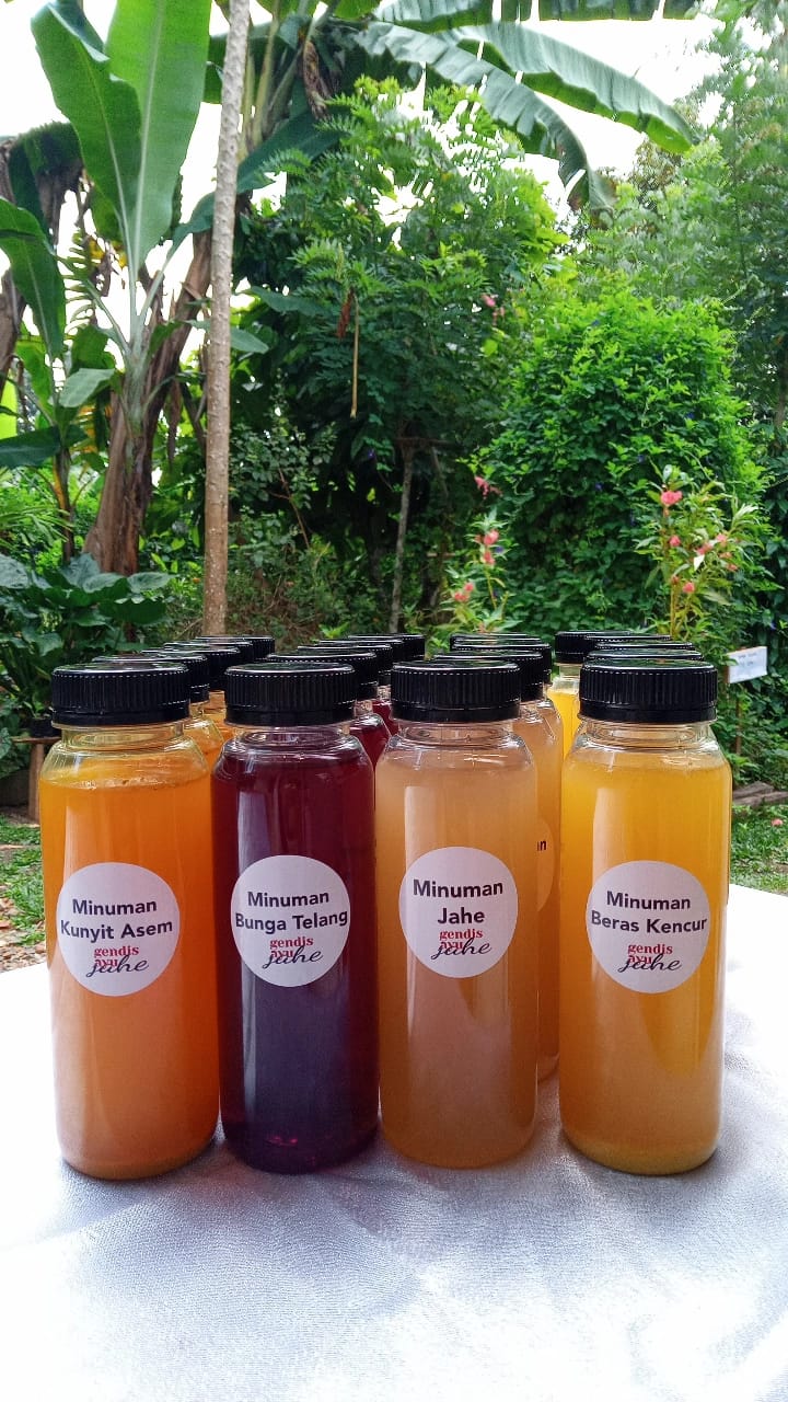 Minuman Jamu Ready to drink (Kunyit Asam,Beras Kencur ,Jahe dan Bunga Telang