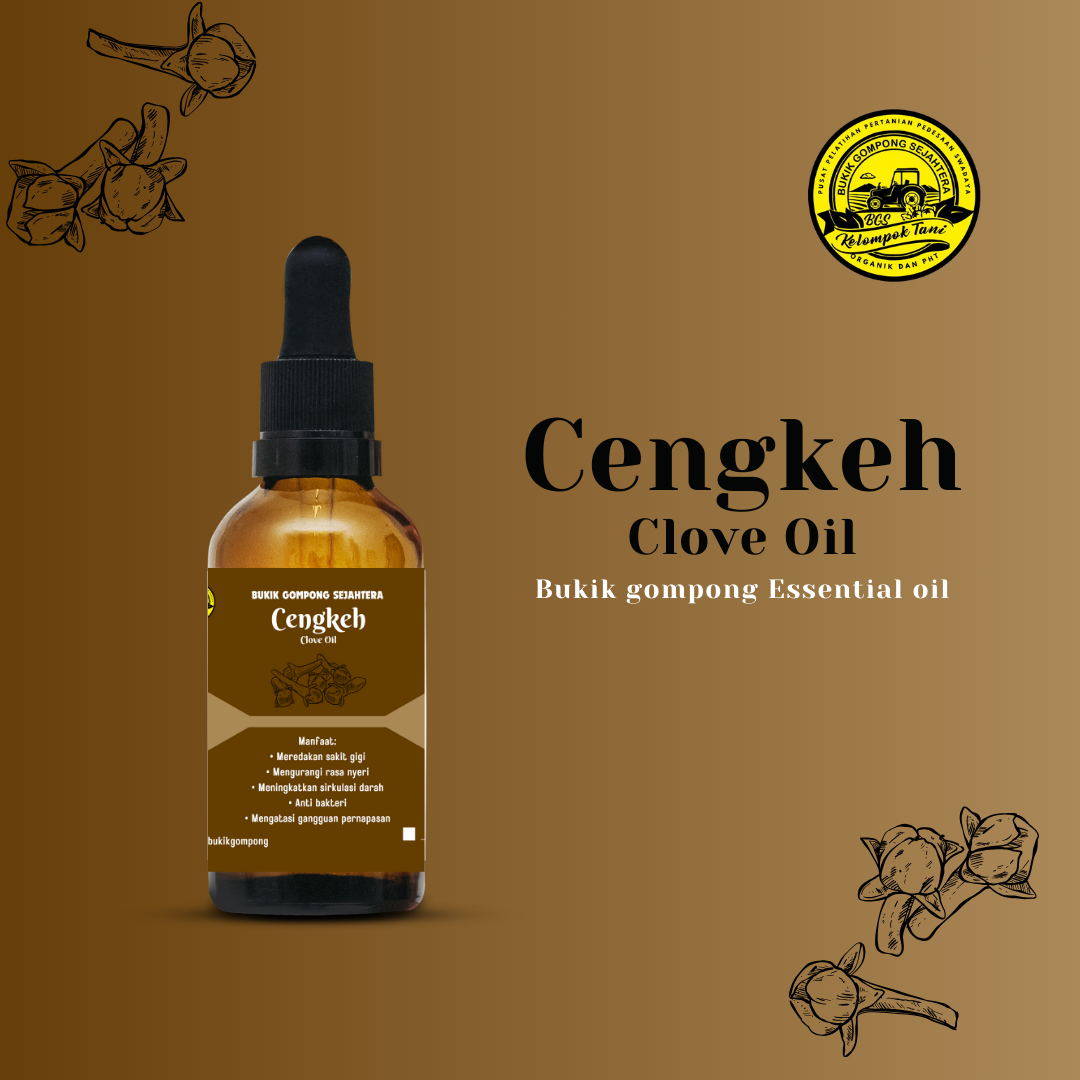 Minytak Cengkeh Clove Oil 100% Pure Essential Oil  Ukuran : 20ml, 30ml, 50ml (Rp. 5.000/ml)