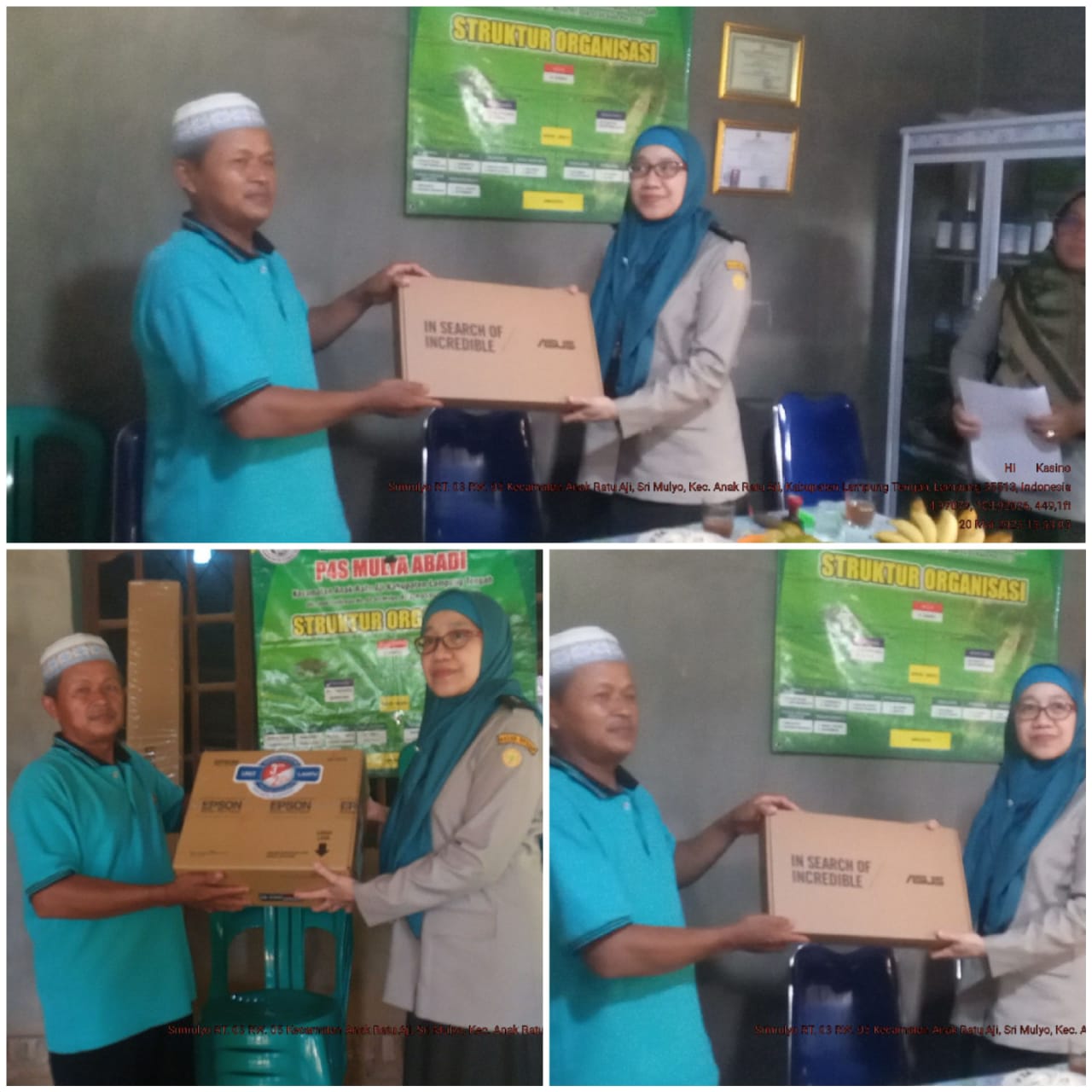 PENYERAHAN LAPTOP DARI BPP LAMPUNG KE P4S MULYA ABADI