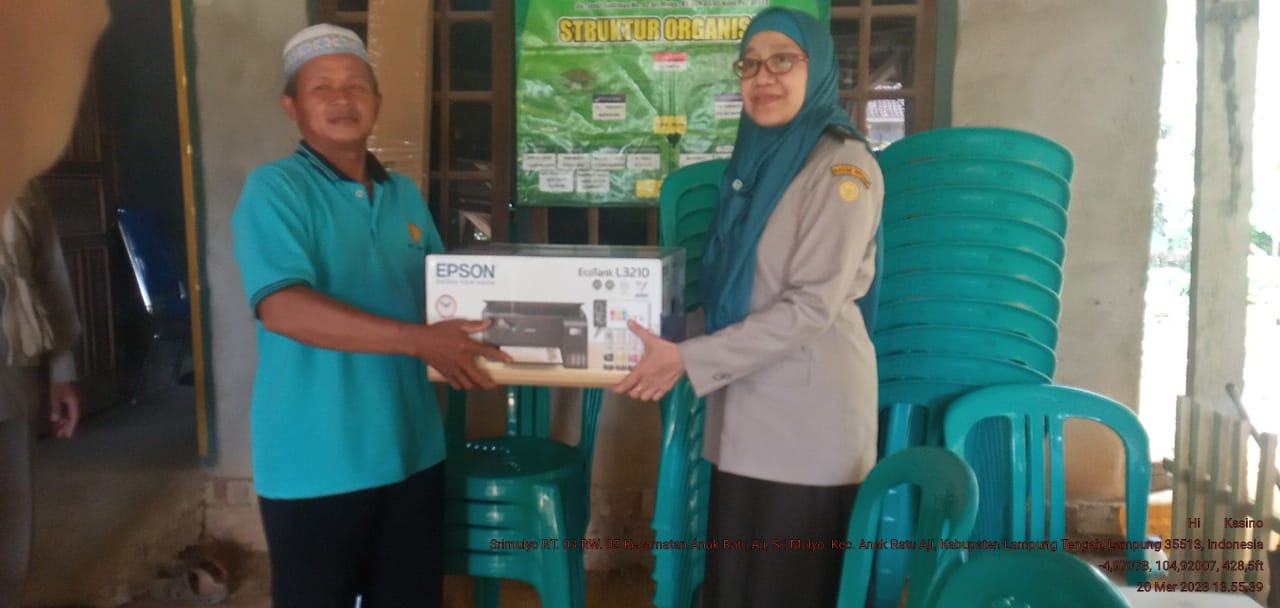 PENYERAHAN PRINTER DARI BPP LAMPUNG KE P4S MULYA ABADI